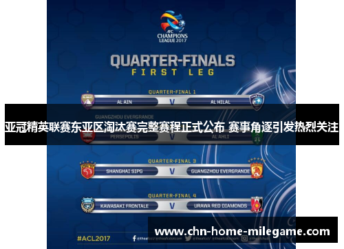 亚冠精英联赛东亚区淘汰赛完整赛程正式公布 赛事角逐引发热烈关注
